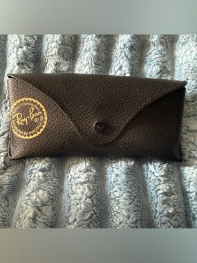 Ray-Ban Black Sunglasses Case with Gold Logo